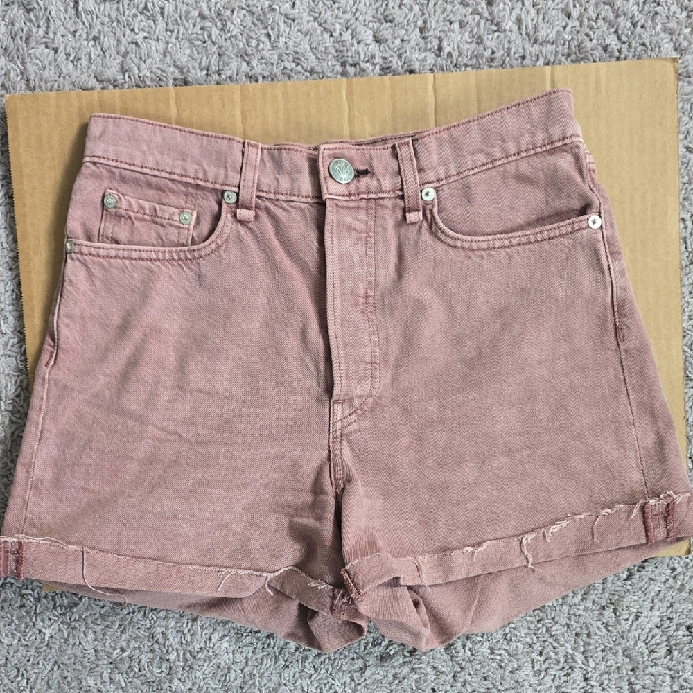 rag & bone dusty rose Maya high-rise shorty shorts-27